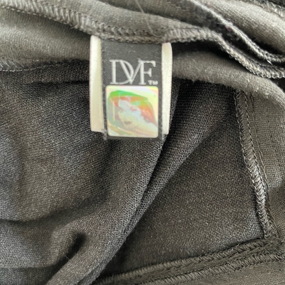 Diane Von Furstenberg Dress 8 Wool Blend Sleeveless Sheath Black - Picture 7 of 8